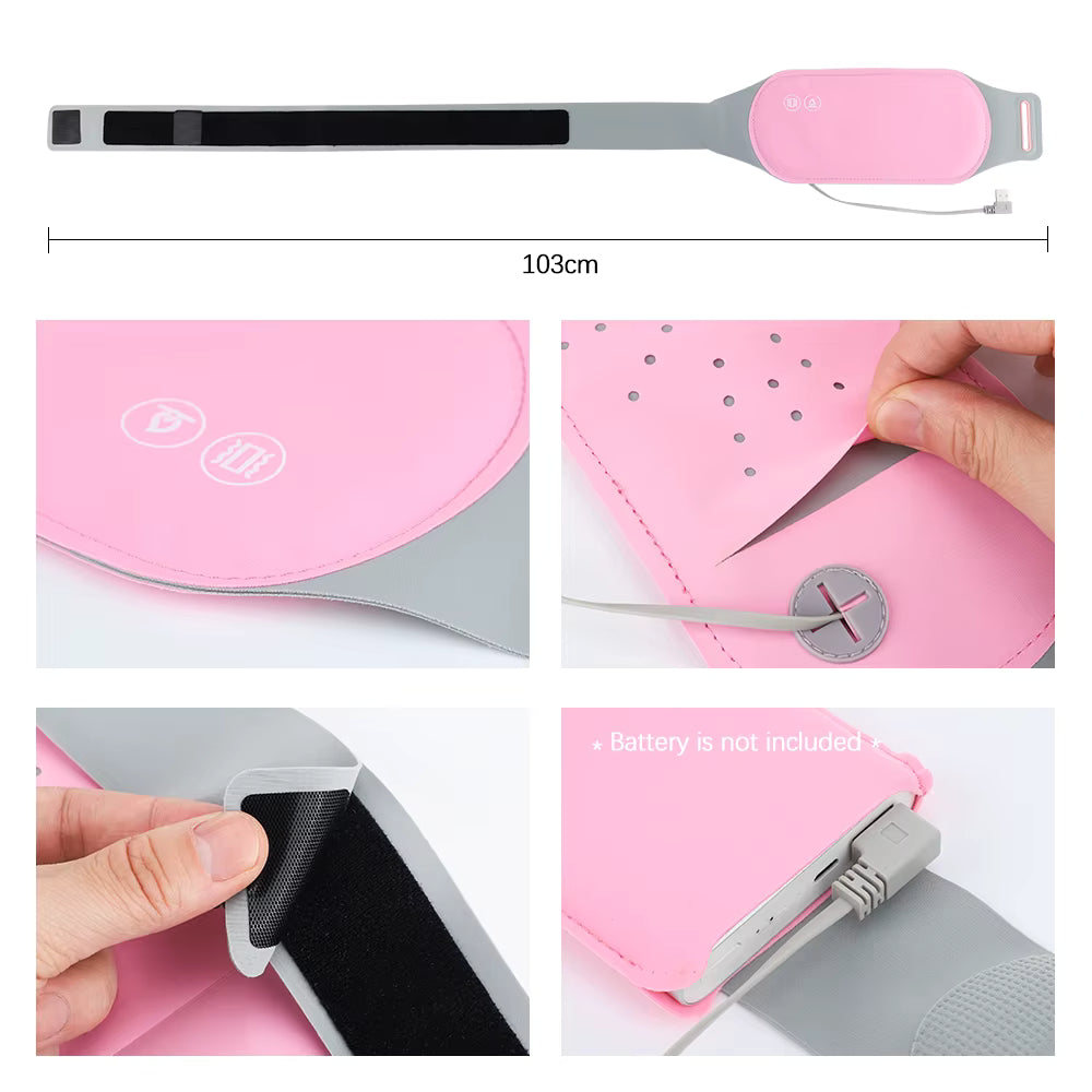 Period Relief Belt with Heat & Massage Therapy