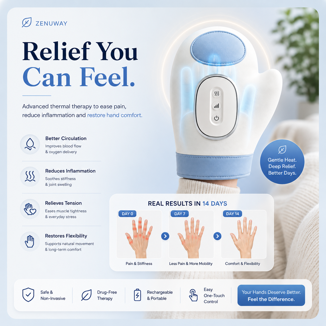 Hand Massager with Heat & Compression